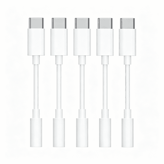 XUBIYM Usb C to 3.5Mm Audio Adapter for Iphone 17 16 15|5 Pack Usb Type C to 3.5 Mm Headphone Jack Aux Audio Cable Dongle Adapter for Iphone 17/Air/17 Pro/17 Pro Max/16 15 Pro Max