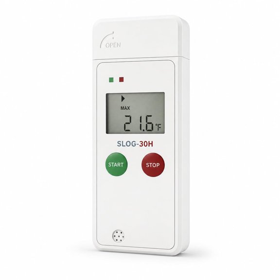 XUBIYM Usb Temperature Data Logger,Temperature Recorder with 65000 Points,Auto Pdf Report,180Days Cold Chain Refrigerator Thermometer High Capacity Temperature Data Logger