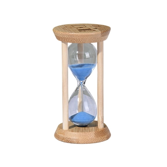 XUBIYM Wooden Sand Clock 3 Minutes Hourglass Sandglass Kids Toothbrush Timer (Blue), for Timing Brushing, Teaching Time Management, Bathroom Use, Fun Learning Tool, Kids' Routines