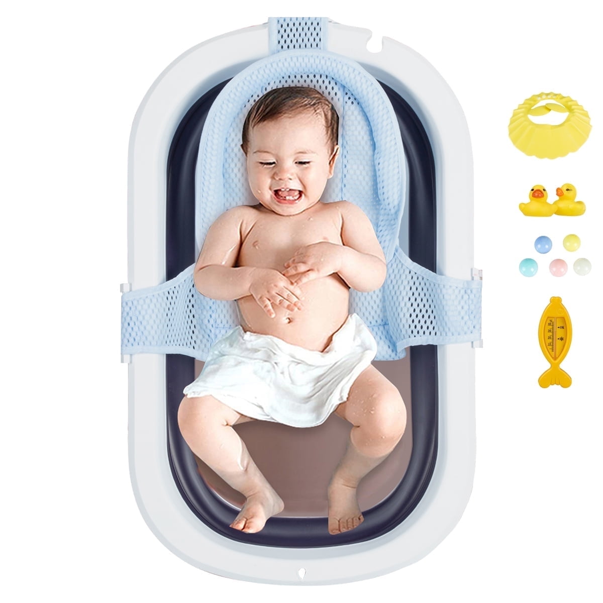 ※Baby XUDREZ 31'' Foldable Baby Bathtub Travel Bathtub Newborn Tub
