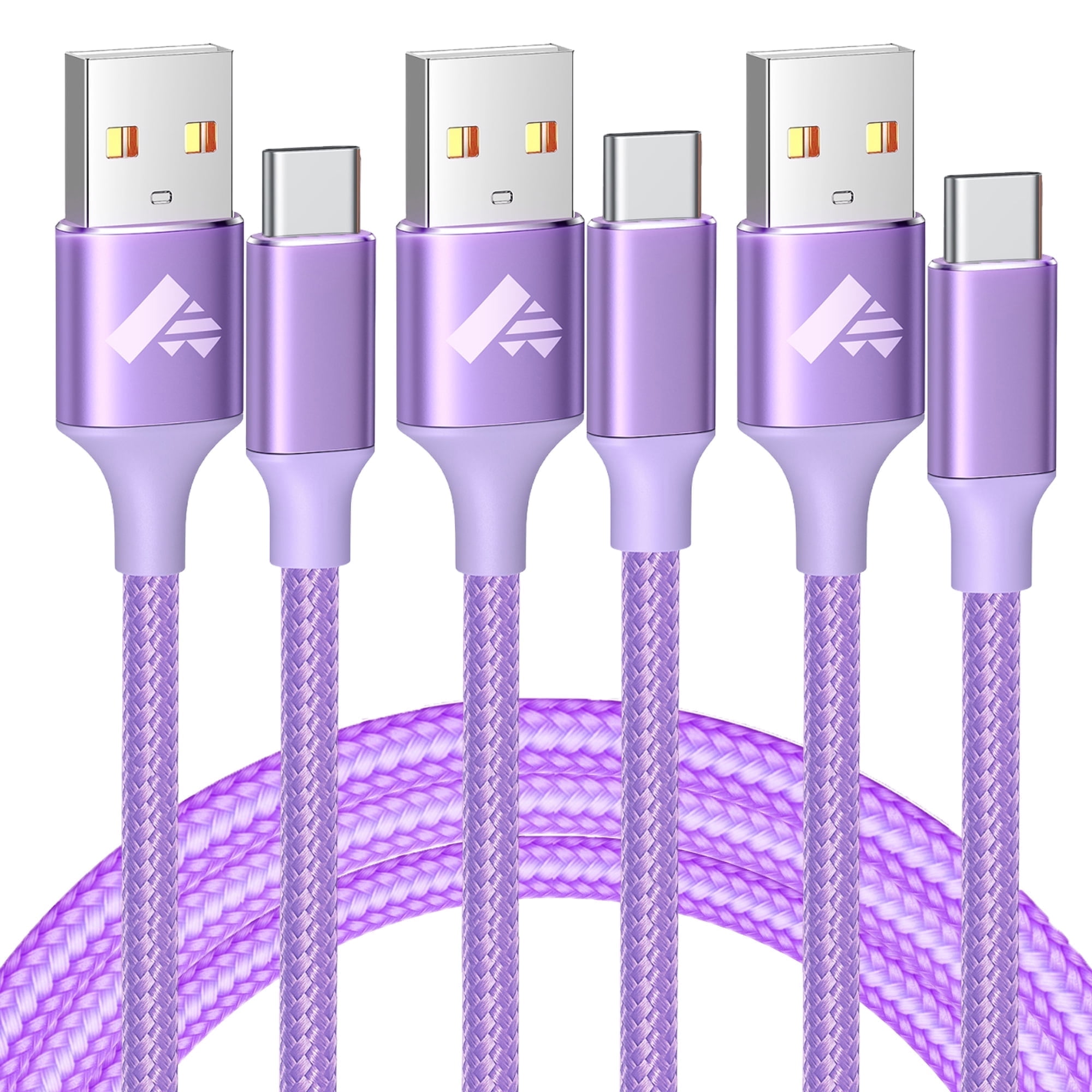 XUDUO USB C Charging Cable, 3 Pack 10FT, Durable Nylon Braided, Fast ...