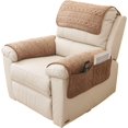 thumbnail image 1 of XUELC 3 Pieces Chenille Plush with Pockets Soft Fuzzy Non Slip 2 Armchair Slipcovers and 1 Headrest Protector for Recliner Leather Sofa Couch Coffee, 1 of 10