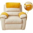 thumbnail image 1 of XUELC 3 Pieces  Fleece Sofa Armrest Cover for Recliner Chair with Storage Pockets Non Slip Headrest Cover Fuzzy  Furniture Protector Yellow, 1 of 14