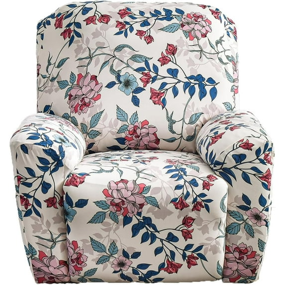 XUELC Chivas Printed Recliner Slipcovers Stretch 4-Pieces Lazyboy Covers Soft Reclining Chair Cover Recliner Couch Covers with Pocket Furniture Protector for Living Room
