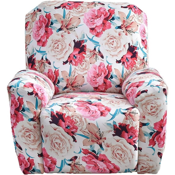 XUELC Recliner Slipcover 4-Piece Stretch Furniture Protector with Pocket for Reclining Chair, Living Room