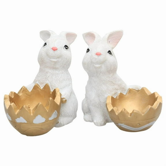 XUELC Easter Bunny Garden Decor - Outdoor Patio Lawn Spring Ornament for Yard, Window, and Fairy Garden