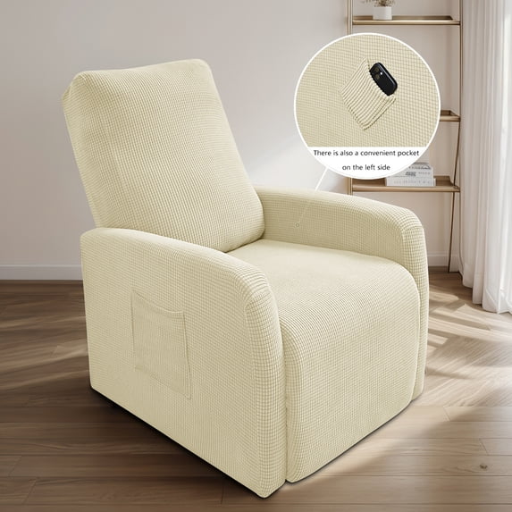 XUELC Lounge chair elastic single seat shaker velvet waterproof chair cover soft sofa with elasticized furniture protection cover