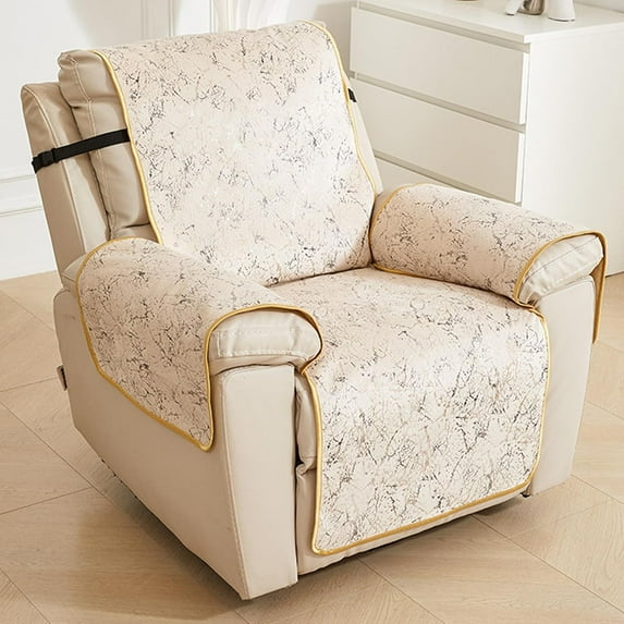 XUELC Non-slip recliner cover foiled velvet with elastic all-in-one recliner cover machine washable recliner cover