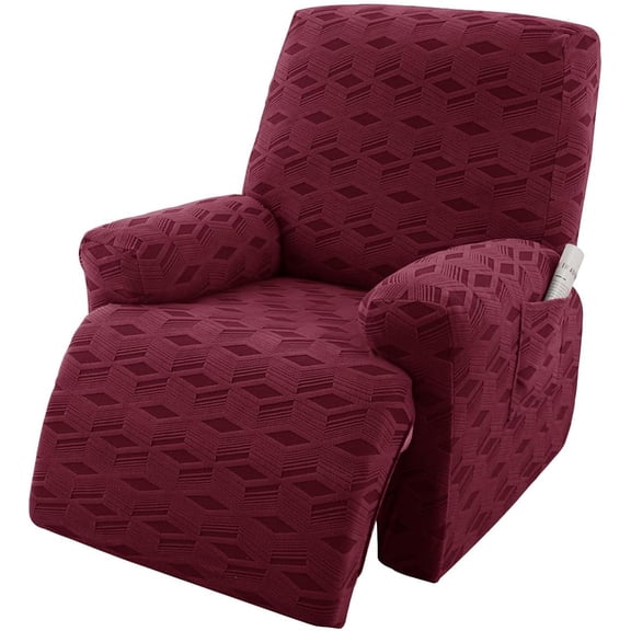 XUELC Stretch Recliner Chair Covers 3-Piece Set, Elastic Slipcover for Reclining Sofa