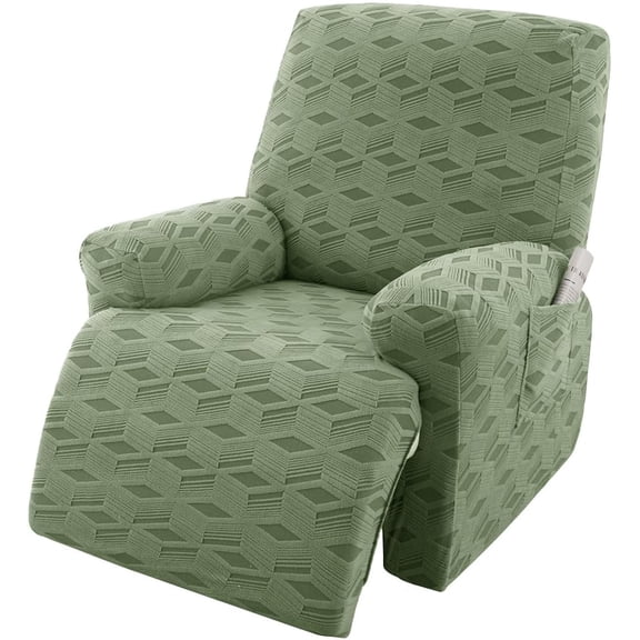 XUELC Stretch Recliner Chair Covers 3-Piece Set, Elastic Slipcover for Reclining Sofa