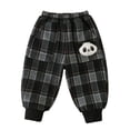 thumbnail image 1 of XUELUO Baby Boys Pants Girls Cartoon Plaid Print Winter Warm Long Sweatpants Trousers Pant Holiday Wear,Black,6-12 Months, 1 of 7