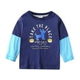 thumbnail image 1 of XUELUO Baby Boys Shirts & Tops Autumn Winter Cartoon Dog Print Round Neck Long Sleeve Casual Comfortable Tops Tee Shirts Daily-Wear,Blue,18-24 Months, 1 of 8