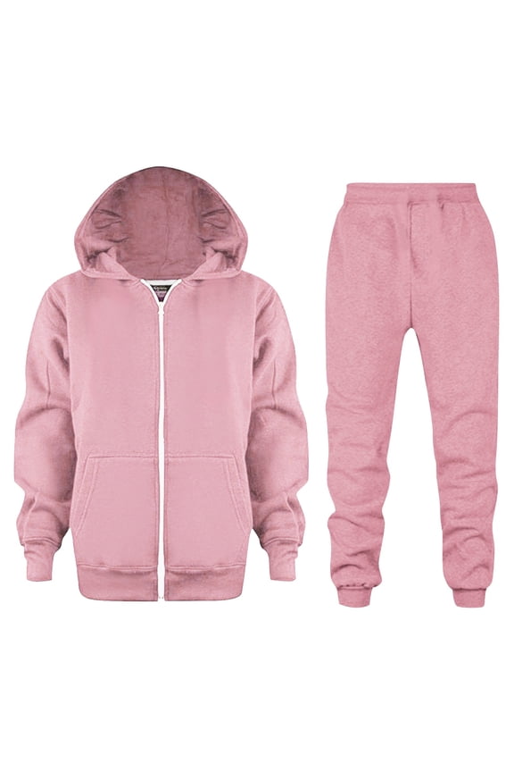 Big Girls Outfit Sets 2-Piece Plain Long Sleeve Zipper Jackets + Pants Spring Wear Comfortable Casual Sporty Tracksuit