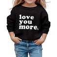 thumbnail image 1 of XUELUO Big Girls Sweatshirts "Love You More" Letter Print Long Sleeve Pullover Tops Romantic Spring Wear Cute Pullover Clothes, 1 of 3