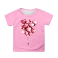 thumbnail image 1 of XUELUO Big Girls T-Shirts Round Neck Short Sleeve Multi Heart Balloon Tshirts Soft Adorable Valentine' S Day Summer Girl Tops, 1 of 4