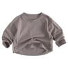 XUELUO Boys Athletic Shirts Summer Solid Color Round Neck Long Sleeve Fashion Casual Basic T-Shirts Daily-Wear,Pink,2-3 Years
