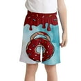 thumbnail image 1 of XUELUO Boys Pants Kids Summer Ice Cream Print Elastic Waist Pockets Sports Casual Shorts Trousers Outwear,Brown,5-6 Years, 1 of 4