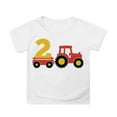 thumbnail image 1 of XUELUO Kids Boys Athletic Shirts Summer Birthday Cartoon Print Round Neck Short Sleeve Casual Comfortable Breathable T Shirts Holiday Wear,White,6-7 Years, 1 of 3