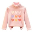 thumbnail image 1 of XUELUO Little Girls Long Sleeve T-Shirts Turtleneck Colorful Heart Enjoy The Little Things Print Tee Spring Cozy Wear Soft Tshirts, 1 of 3