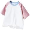 XUELUO Teen Boys Athletic Shirts Summer Color Block Print Round Neck Short Sleeve Casual Comfortable Tshirts Activewear,Pink,13-14 Years