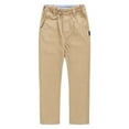 thumbnail image 1 of XUELUO Teen Boys Pants Summer Solid Color Elastic Waist Classic Straight Leg Casual Trousers Streetwear,Brown,10-11 Years, 1 of 9