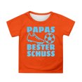 thumbnail image 1 of XUELUO Toddler Boys Athletic Shirts Summer Father'S Day Football Print Crew Neck Short Sleeve Loose Casual Tops T-Shirts Daily-Wear,Orange,3-4 Years, 1 of 4