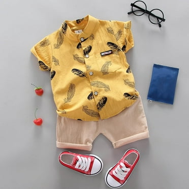 XUELUO Toddler Boys Casual Outfit Sets Cartoon Set Tops Shorts Summer 1 4Years Baby Outfits T Shirt Outfits&Set Clothing Holiday Wear
