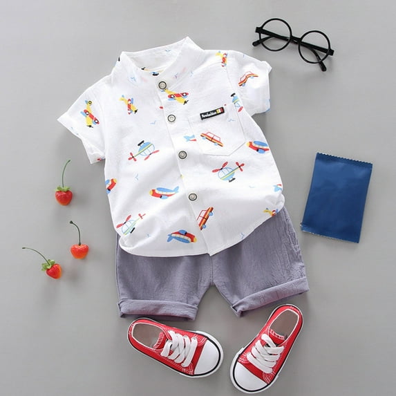 XUELUO Toddler Boys Casual Outfit Sets Cartoon Set Tops+Shorts Summer 1 4Years Baby Outfits T Shirt Outfits&Set Clothing Outwear