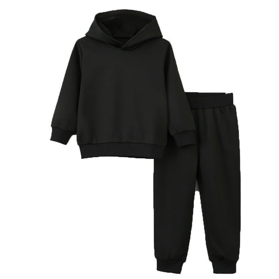 XUELUO Toddler Boys Outfit Sets Solid Color Sweatsuit 2 Piece Sweatshirt And Sweatpants Basic Boys Sets Clothing Holiday Wear