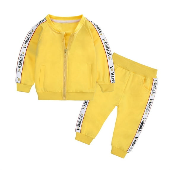 XUELUO Toddler Boys Outfit Sets Unisex Tracksuit Baby Girls Long Sleeve Zipper Sweatshirt Jacket And Pants 2Pcs Boys Sets Clothing Outwear