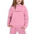 thumbnail image 1 of XUELUO Toddler Girls Sets Outfits Letters Los Angeles Print Hoodies With Jogger Pants Tracksuits 2pcs Little Girls Sports SuitS, 1 of 4