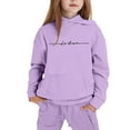 thumbnail image 1 of XUELUO Toddler Girls Sets Outfits Letters Los Angeles Print Hoodies With Jogger Pants Tracksuits 2pcs Little Girls Sports SuitS, 1 of 4
