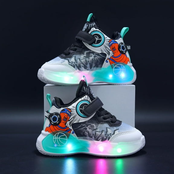 XUELUO Toddler Sneakers Led Light Up For Girls Walking Girls Kids Children Baby Shoes Daily-Wear