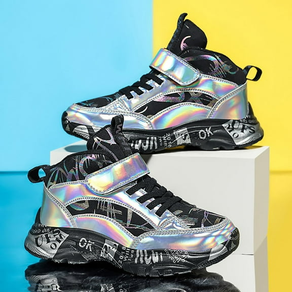 XUELUO Toddler Sneakers Winter High Top Lined Thickened Leather Snow Boots With Sole Shoes Holiday Wear