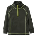 thumbnail image 1 of XUELUO Toddler Sweatshirts Boys Girls Thin Fuzzy Half Zipper Collar Lime Stitching Long Sleeve Tops Spring Athleisure Loose Clothes, 1 of 2