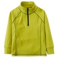 thumbnail image 1 of XUELUO Toddler Sweatshirts Boys Girls Thin Fuzzy Half Zipper Collar Lime Stitching Long Sleeve Tops Spring Athleisure Loose Clothes, 1 of 2