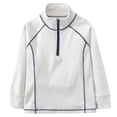 thumbnail image 1 of XUELUO Toddler Sweatshirts Boys Girls Thin Fuzzy Half Zipper Collar Lime Stitching Long Sleeve Tops Spring Athleisure Loose Clothes, 1 of 6