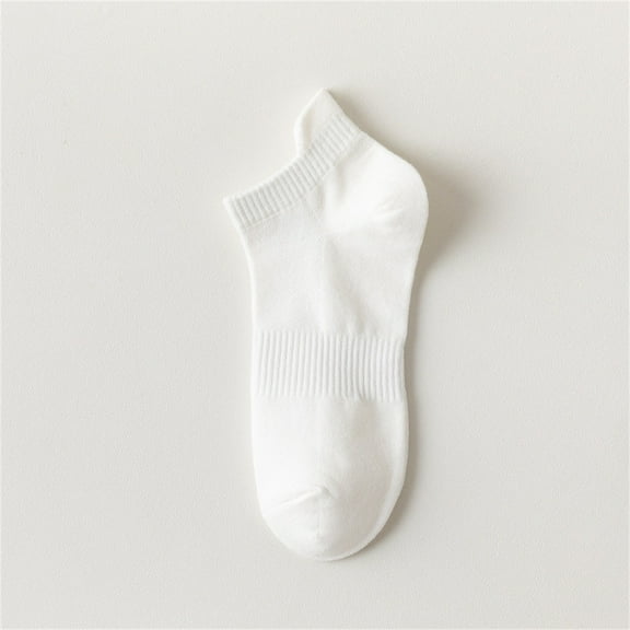 XUEMAO Crew Socks for Women Ankle Socks Thin Cotton Socks Women'S Thin Athletic Running Low Cut No Show Socks With Heel Tab,White Ladies Short Socks