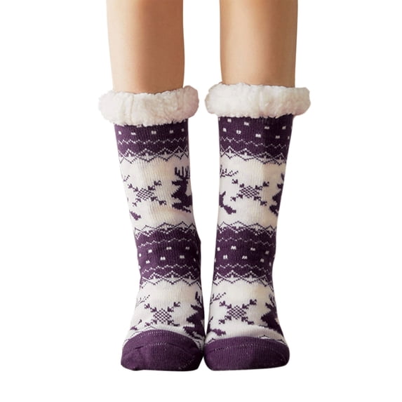 XUEMAO Socks For Women Fashion Clothing Christmas Winter Fleece Lined Wool Lambs Cozy Thick Heavy Thermal