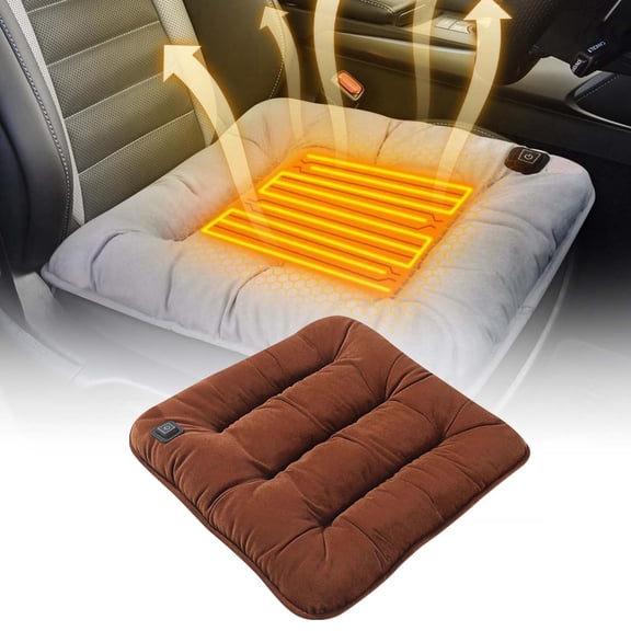 XUEPEARIY Car Heating Cushion Winter Seat Cushion Intelligent Thermostat Back Car Seat Support Adult Car Seat Booster for Height Breathable Seat Cushion Back Car Support Driving Seat Cushion for