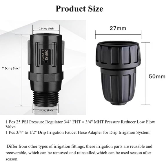 Rain Bird 25 PSI 3/4 In. Hose Thread Bibb Pressure Regulator HT07525PS