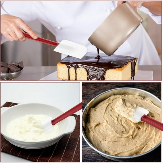 XUERUI-10 Pcs Silicone Spatulas Set, 500°F Heat-Resistant Commercial ...