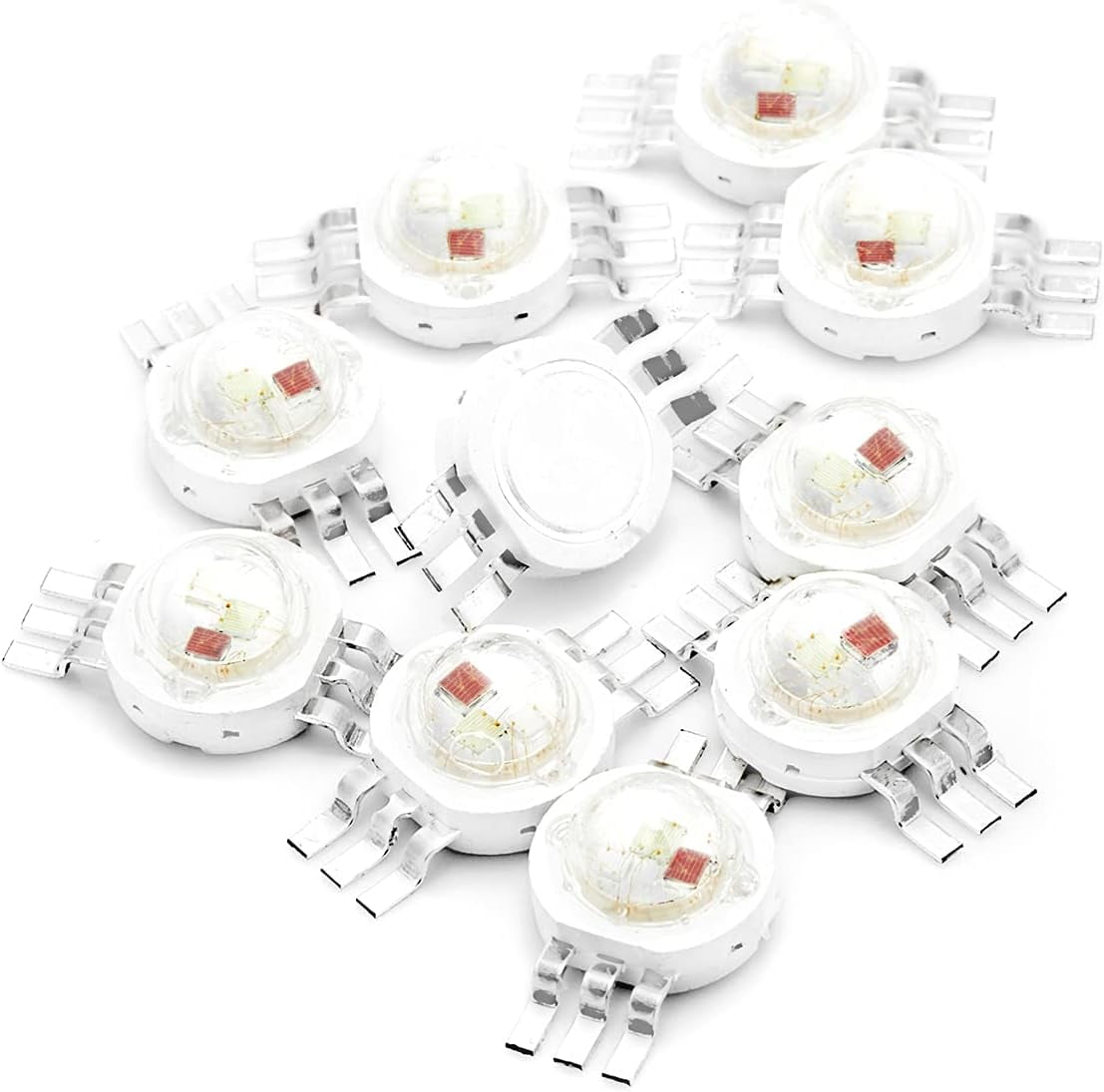 XUERUI-10 pcs High Power Led Chip 3W RGB 6 pins (600mA for Each Color 3 ...