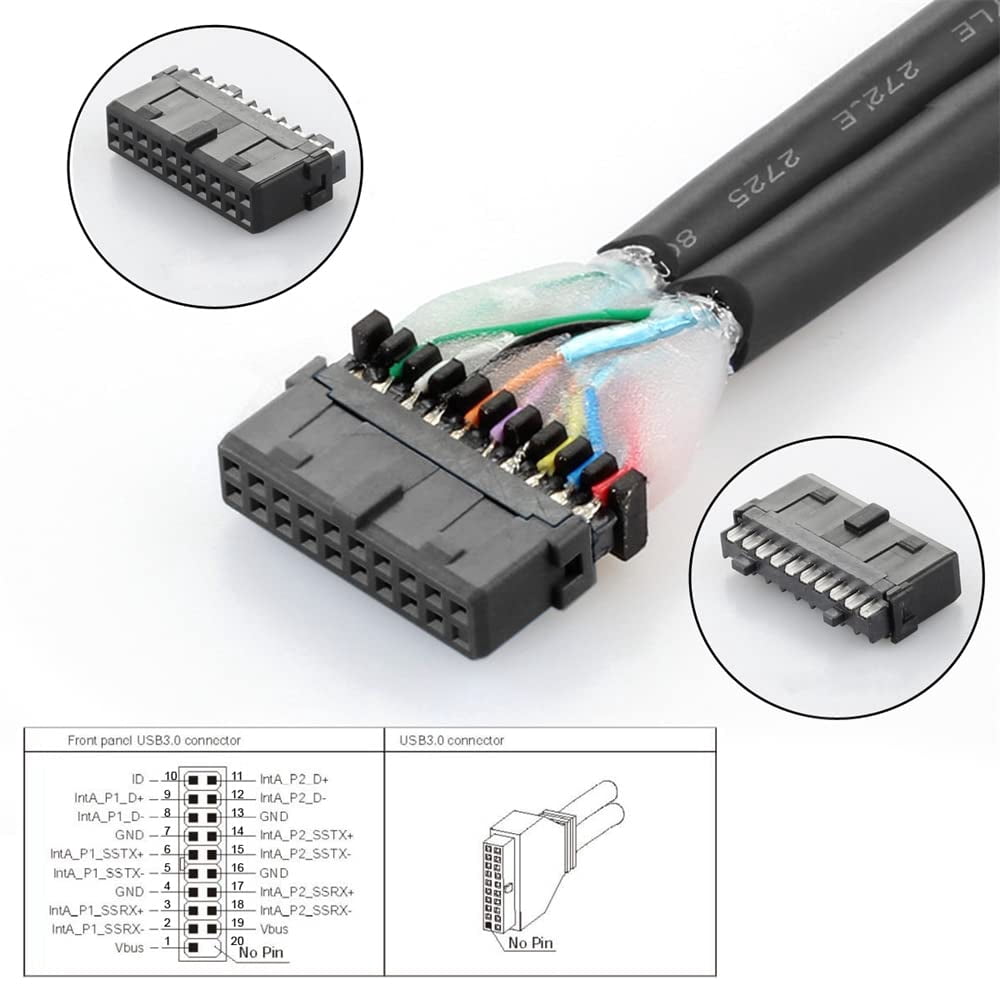 XUERUI-5Gbps 19Pin 20Pin USB 3.0 Front Panel Header to PCI-E 1X Express ...