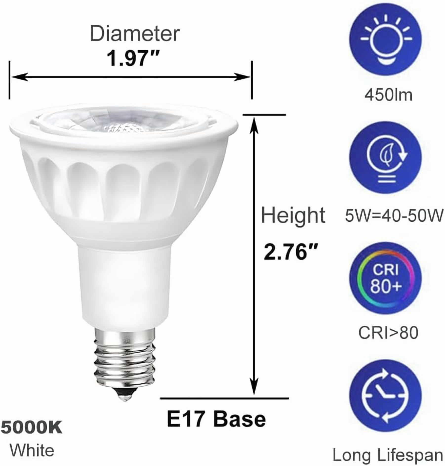 XUERUI-E17 LED Bulb 5W(40W 50W Equivalent), Intermediate Base Spotlight ...