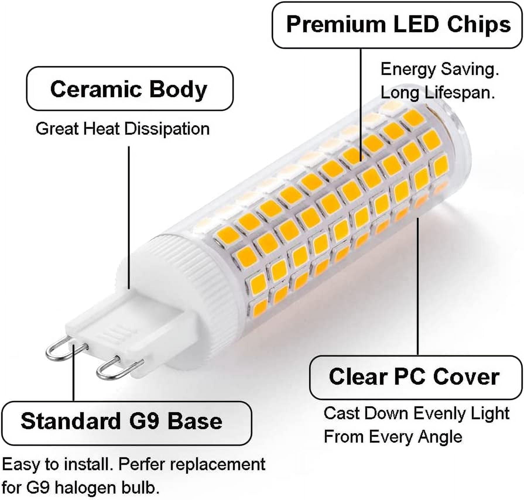 XUERUI-G9 LED Bulb 10W, 100W G9 Halogen Bulb Equivalent, 1200LM, AC