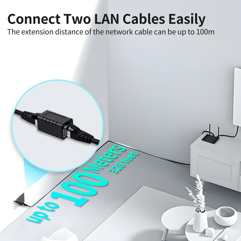 XUERUI-RJ45 Coupler Ethernet Cable Extender Female to Female Connector ...
