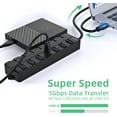 XUERUI-USB hub,Computer Peripheral Equipment 7-Port USB 3.0 hub with ...