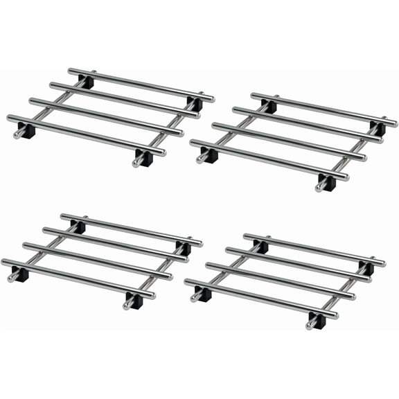 XUET 4Pcs Stainless Steel Trivet for Hot Dishes, Lightweight Metal Trivets for Hot Pots and Pans, Metal Cooling Rack, Heat Resistant Mats for Countertop Cooling, Cooking Baking Pans Holder, 7"x7"