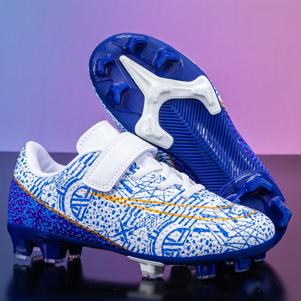 XUET Boys Girls Soccer Cleats Kids Football Shoes for Little/Big Kid